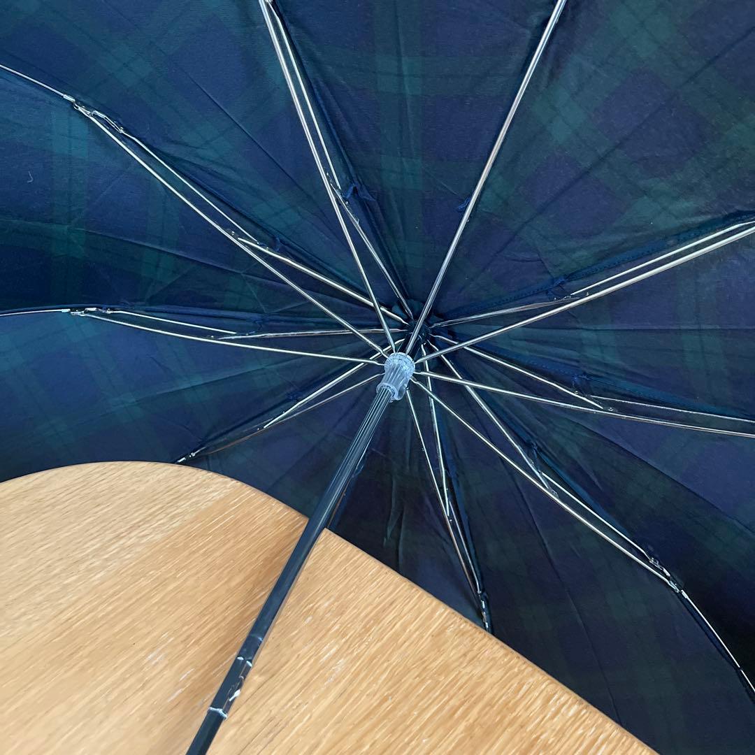 FOX UMBRELLAS折りたたみ傘 ネイビーチェック柄