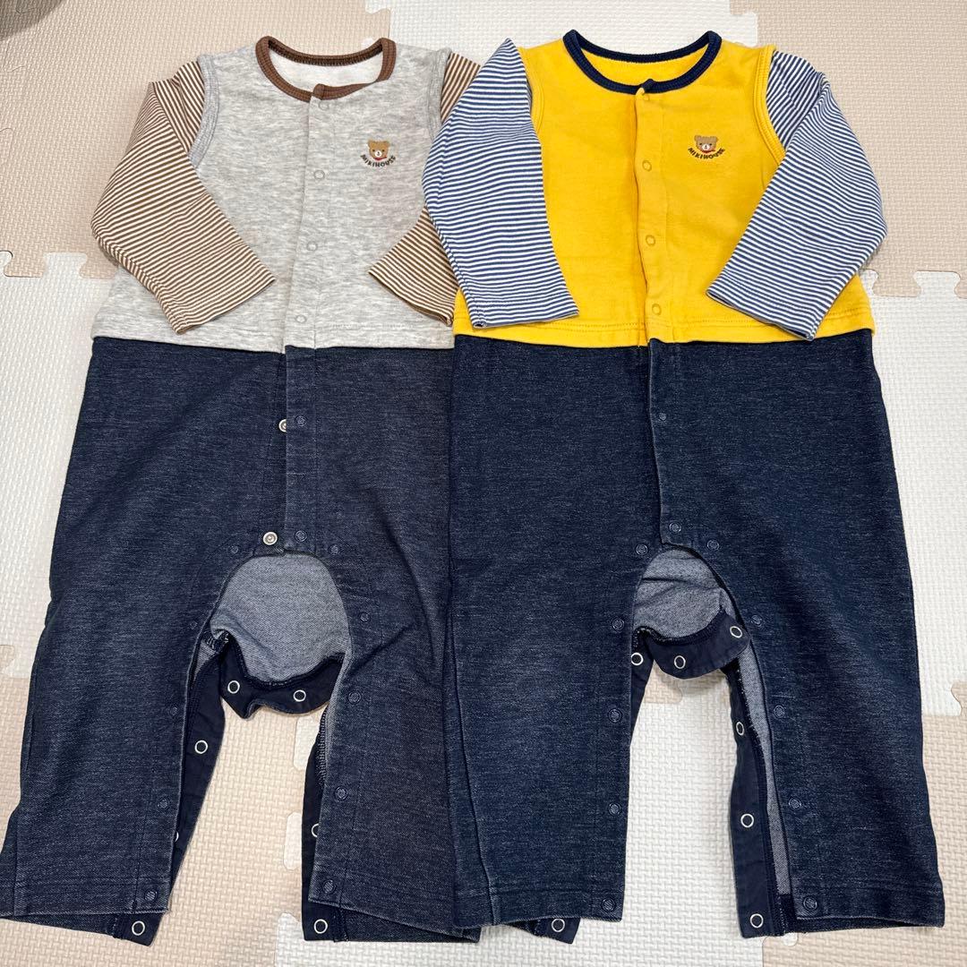 【おまとめ】ミキハウス ロンパース8枚セット 80cm