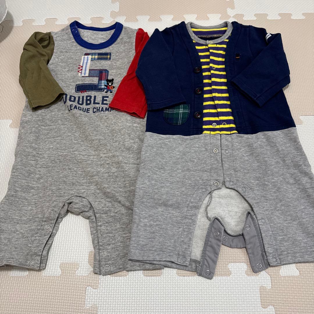 【おまとめ】ミキハウス ロンパース8枚セット 80cm