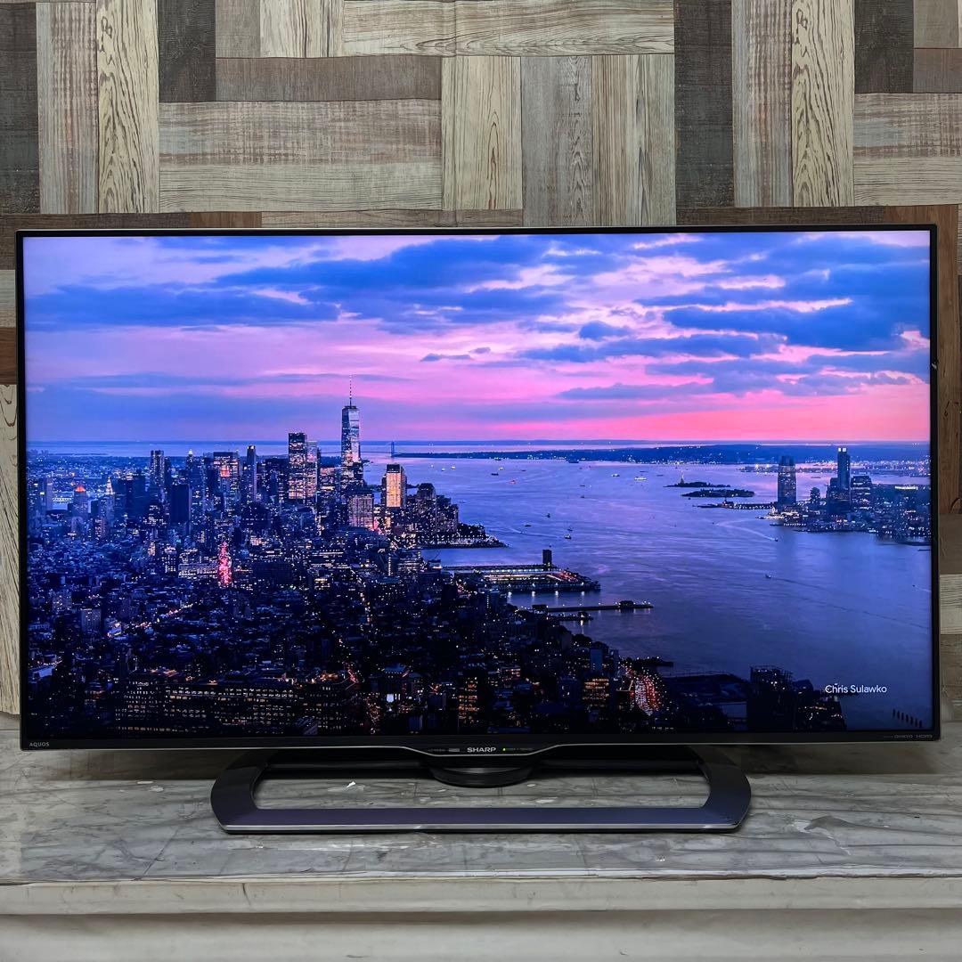 即日受渡❣️全国送料込シャープ45型4K3チューナーYouTube.NETFLIX