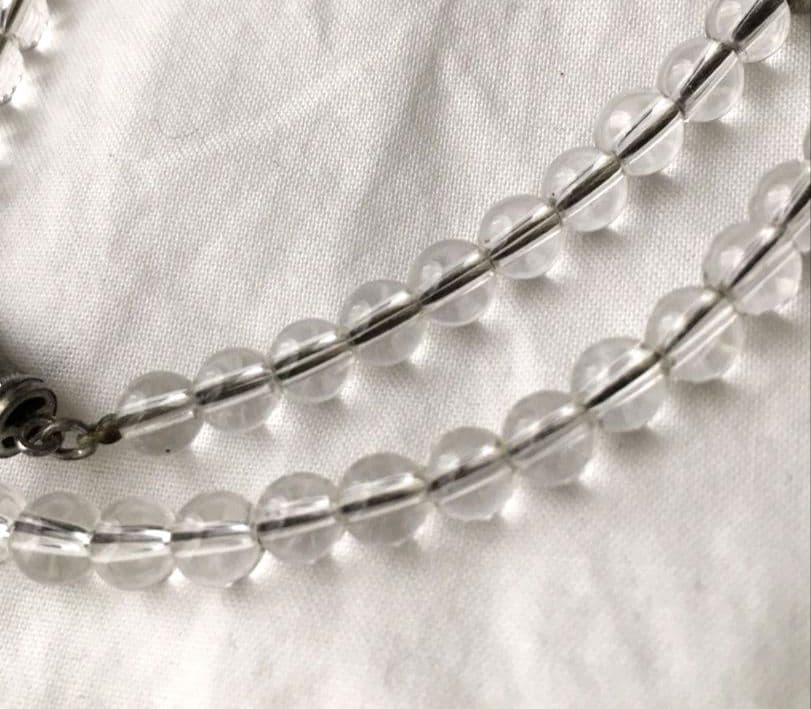 phiten　ファイテン　水晶　チタン　ネックレス　Phild　SILVER