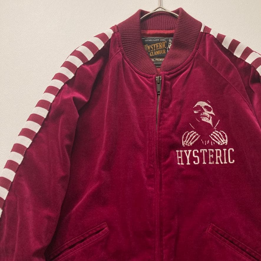 【くく】ヒステリックグラマー　スーベニアジャケット ベロア ボルドー