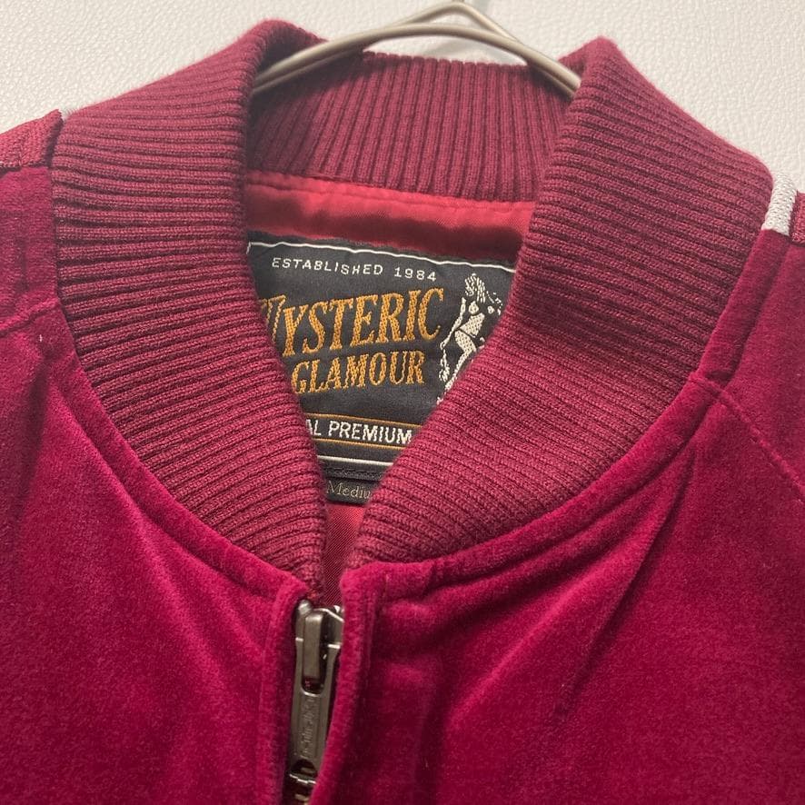 【くく】ヒステリックグラマー　スーベニアジャケット ベロア ボルドー