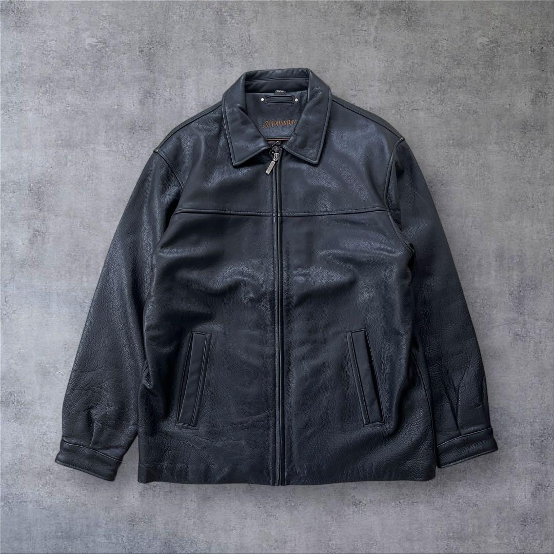 ST JOHN'S BAY LEATHER JACKET古着セントジョンズベイ