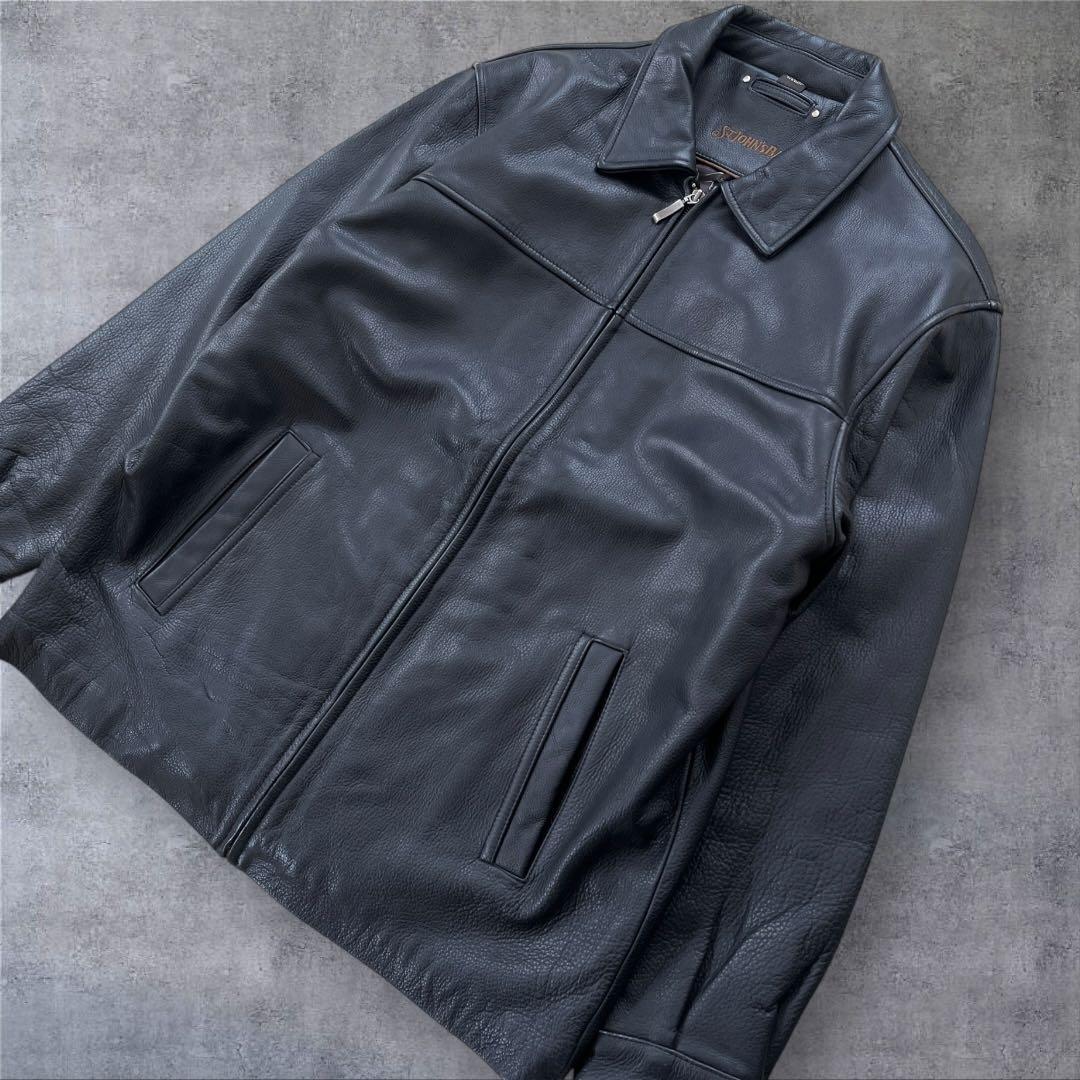 ST JOHN'S BAY LEATHER JACKET古着セントジョンズベイ