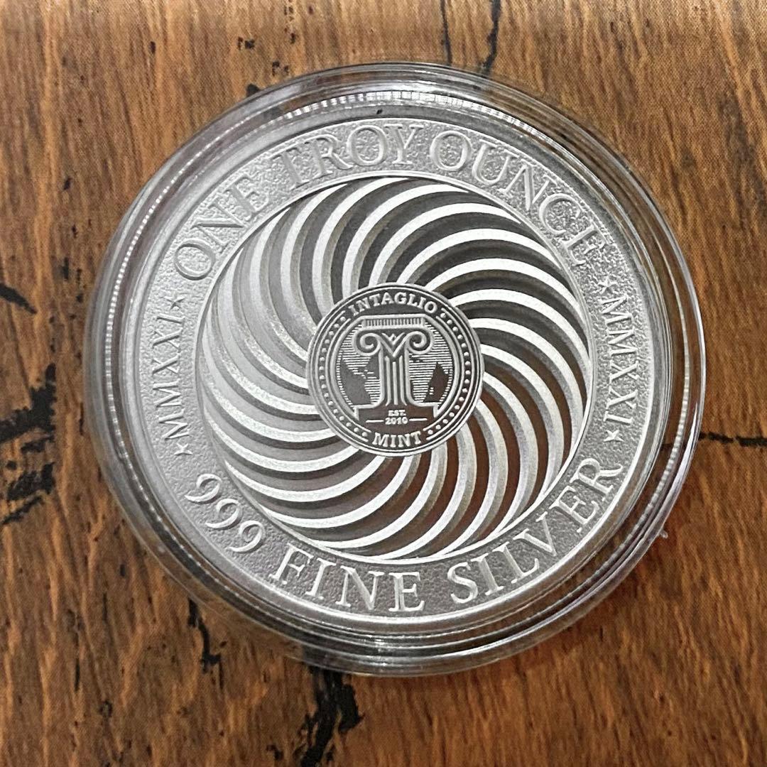 2021 眠り猫 2匹 Sleeping Cat 1oz  純銀 ネコ