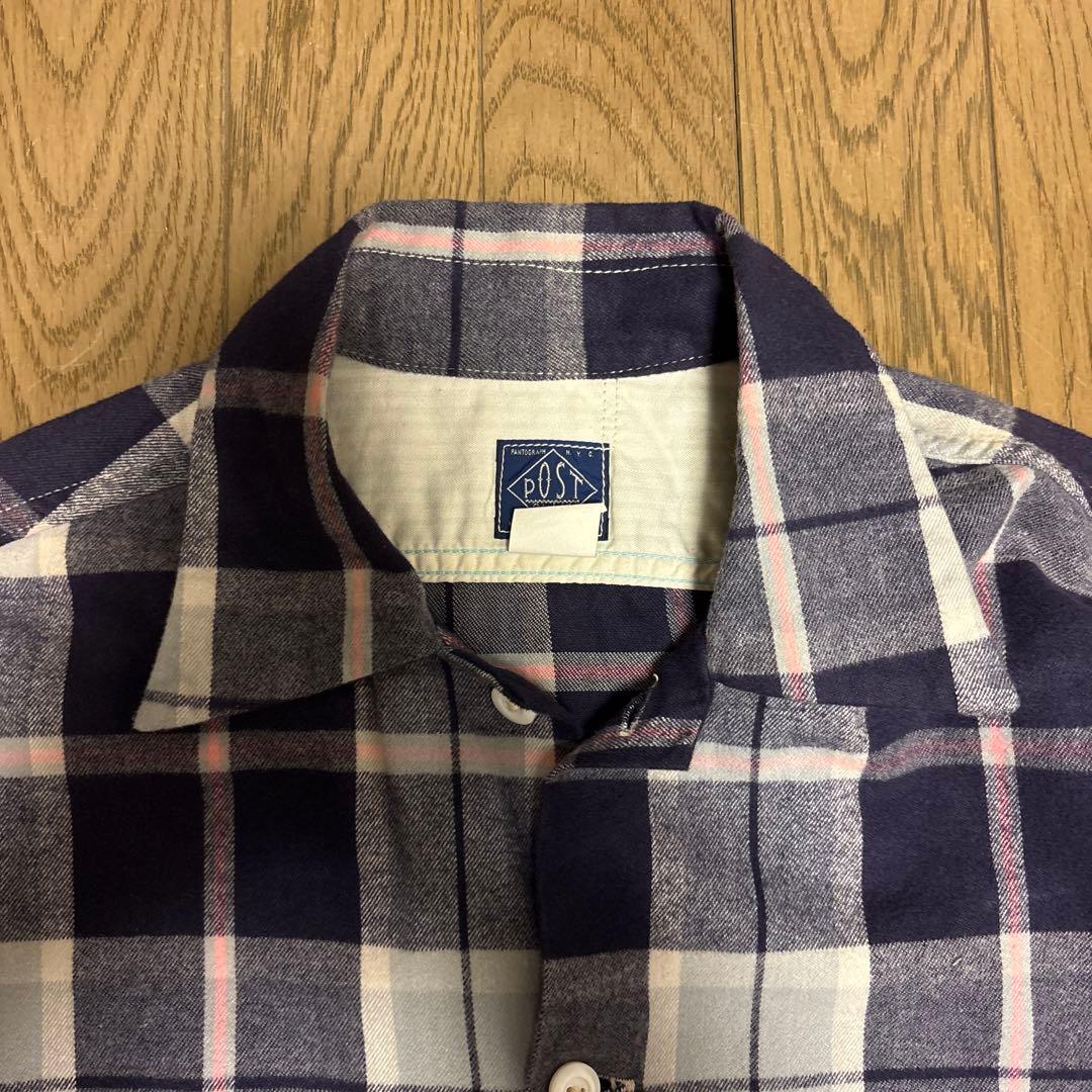 POST O'ALLS ポストオーバーオールズ ネルシャツ サイズS 美品