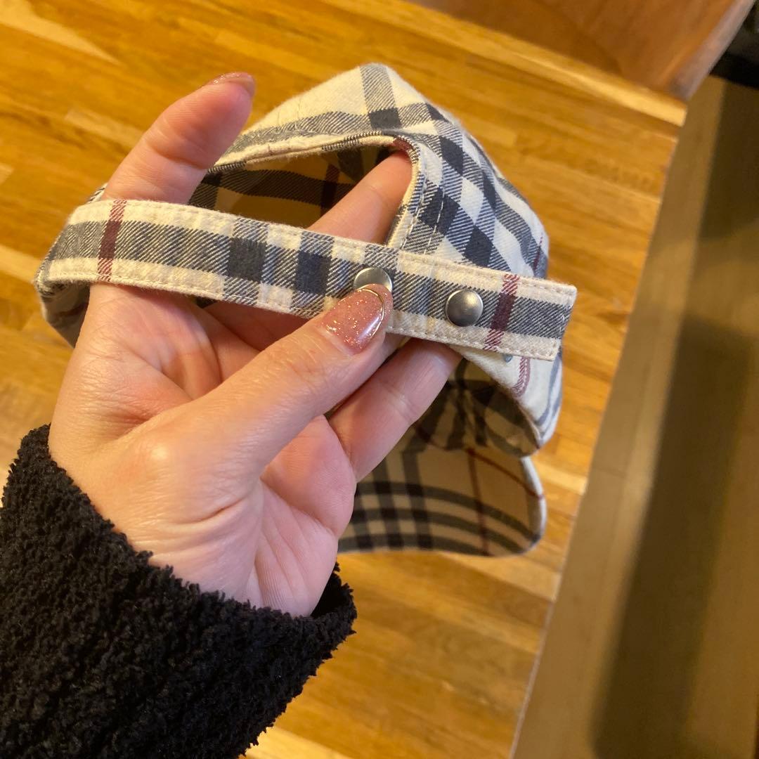 が*ン様 BURBERRY チェック柄 ベースボールキャップ M バーバリー80