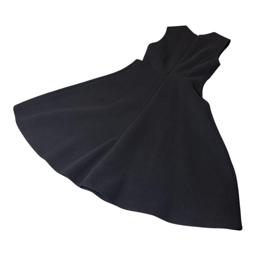 ヨーコチャン ワンピース パール 装飾 フレア ロング丈 ウール 38