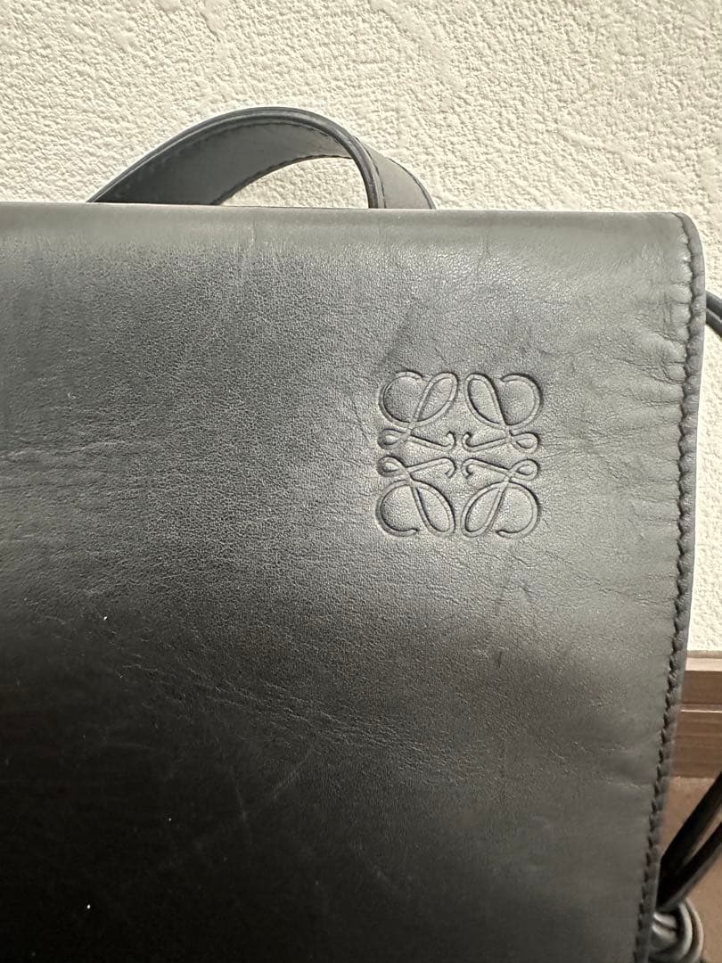 2855 LOEWE ロエベ ガセットフラット メッセンジャー ショルダー