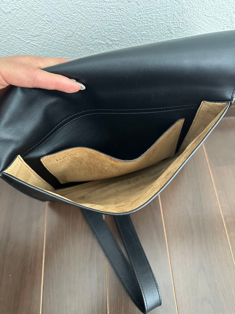 2855 LOEWE ロエベ ガセットフラット メッセンジャー ショルダー