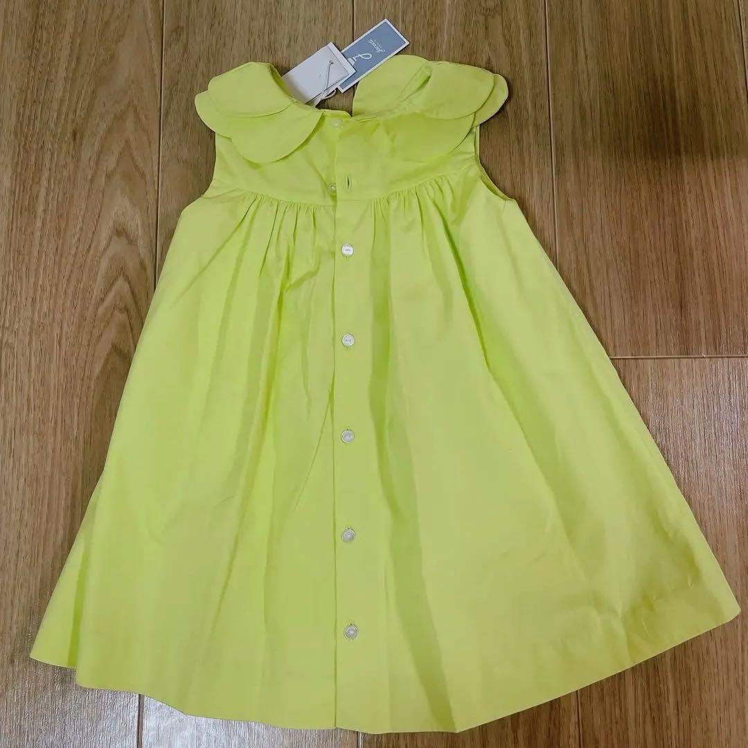 新品タグ付きJacadi 24m/88cm イエロー ワンピース