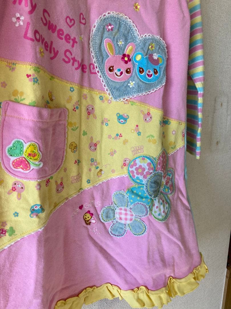 公*o様 mezzo piano ミミポポ　ワンピース　平成レトロ　カラフル　1