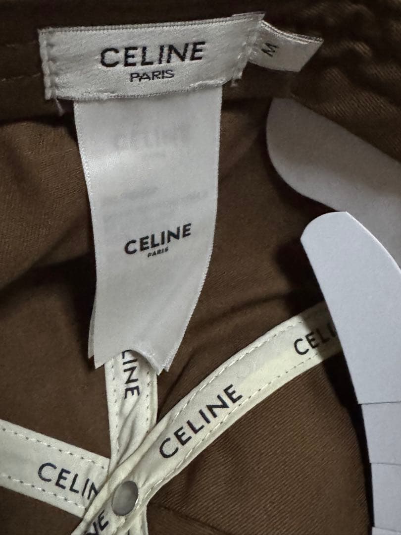 ブラウン刺繍ロゴベースボールキャップ