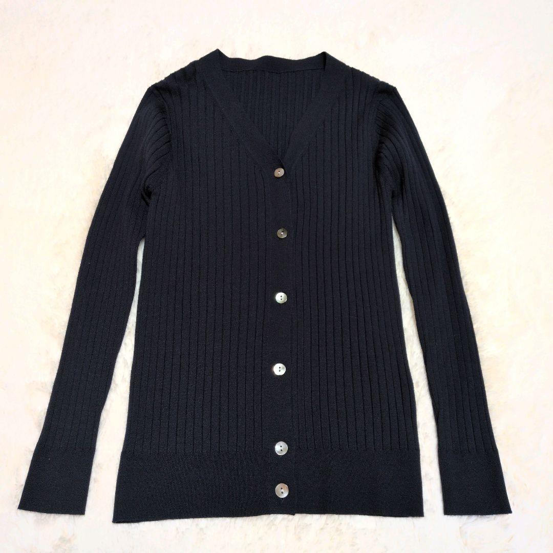 ◆現行品 美品 ソージュ ワイドリブ アンサンブル カーディガン タートルニット