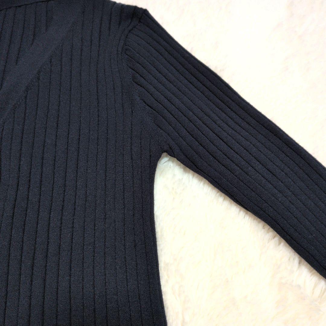 ◆現行品 美品 ソージュ ワイドリブ アンサンブル カーディガン タートルニット