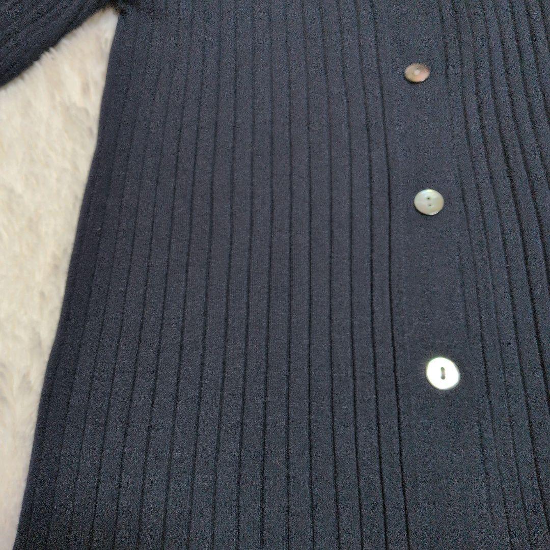 ◆現行品 美品 ソージュ ワイドリブ アンサンブル カーディガン タートルニット