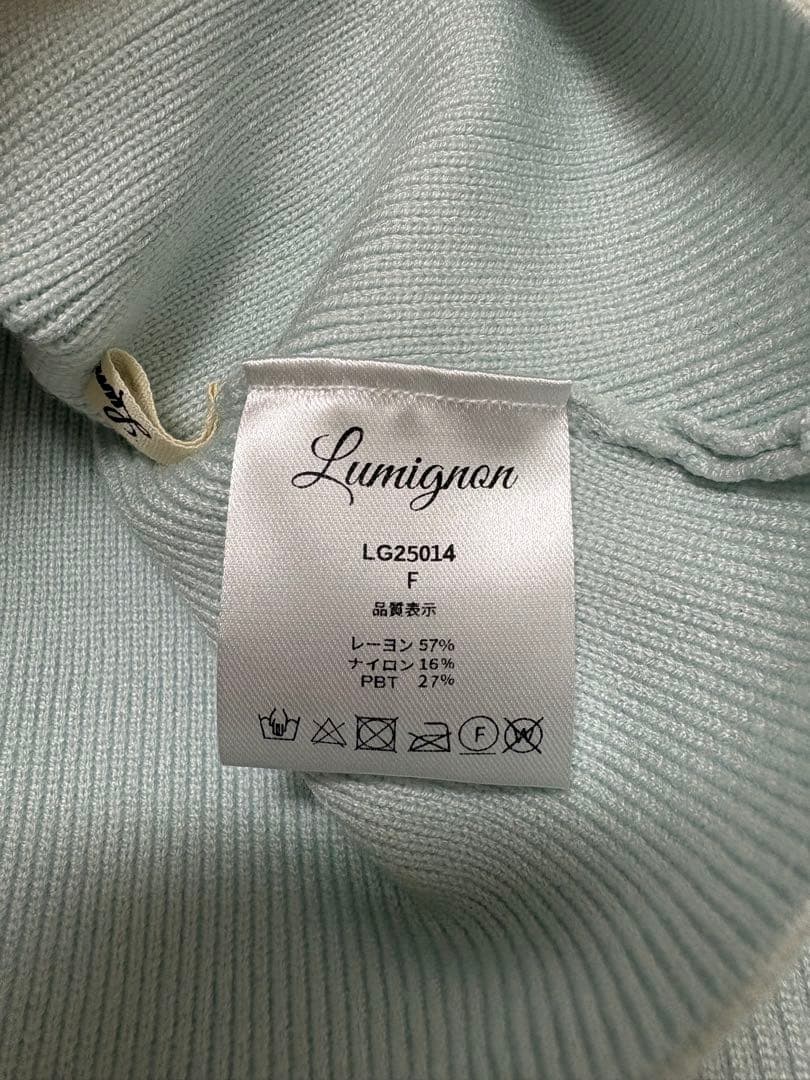 トップス Lumignon Ribbon bust fluffy tops Blue