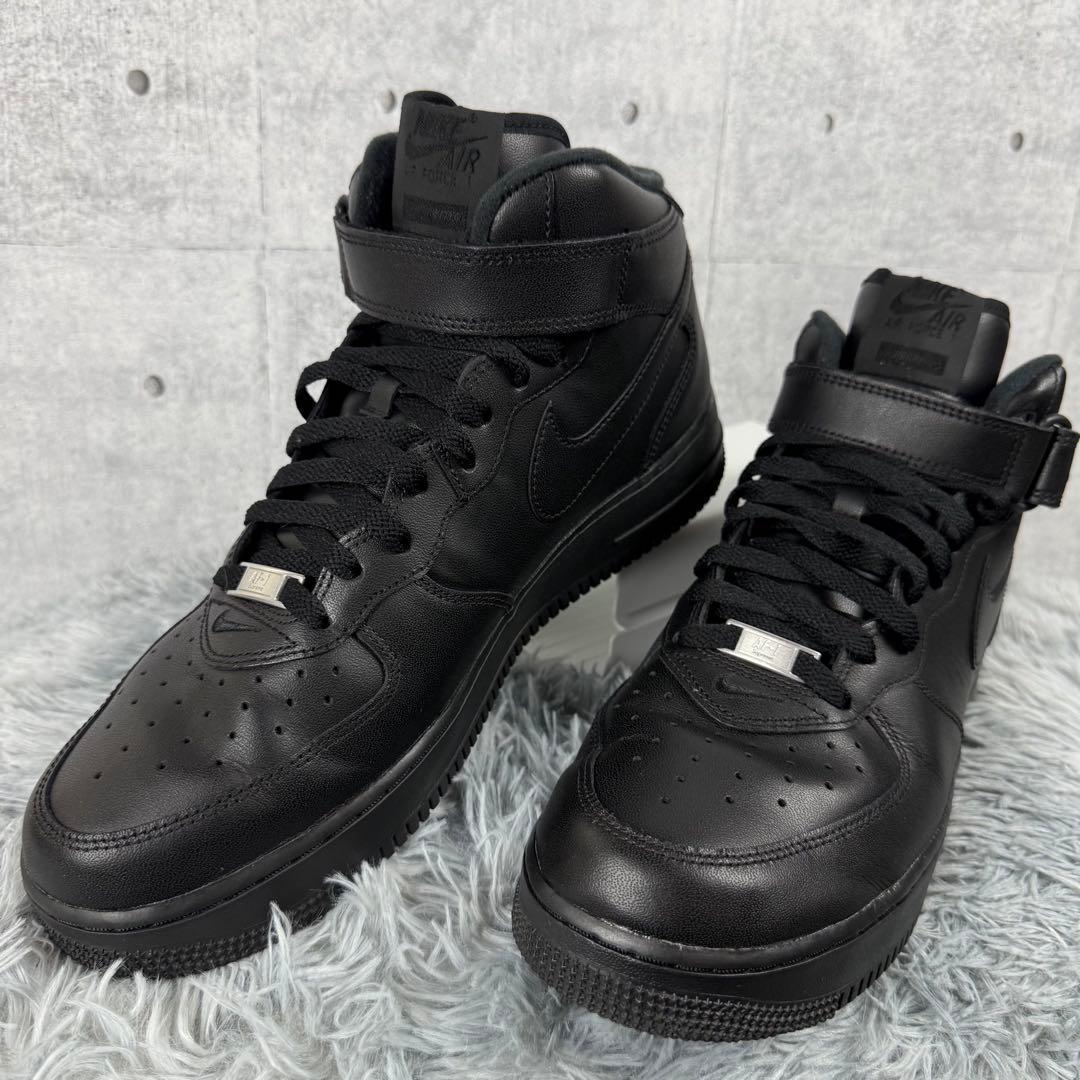 美品✨Nike × Supreme Air Force 1 MID 黒 28.5