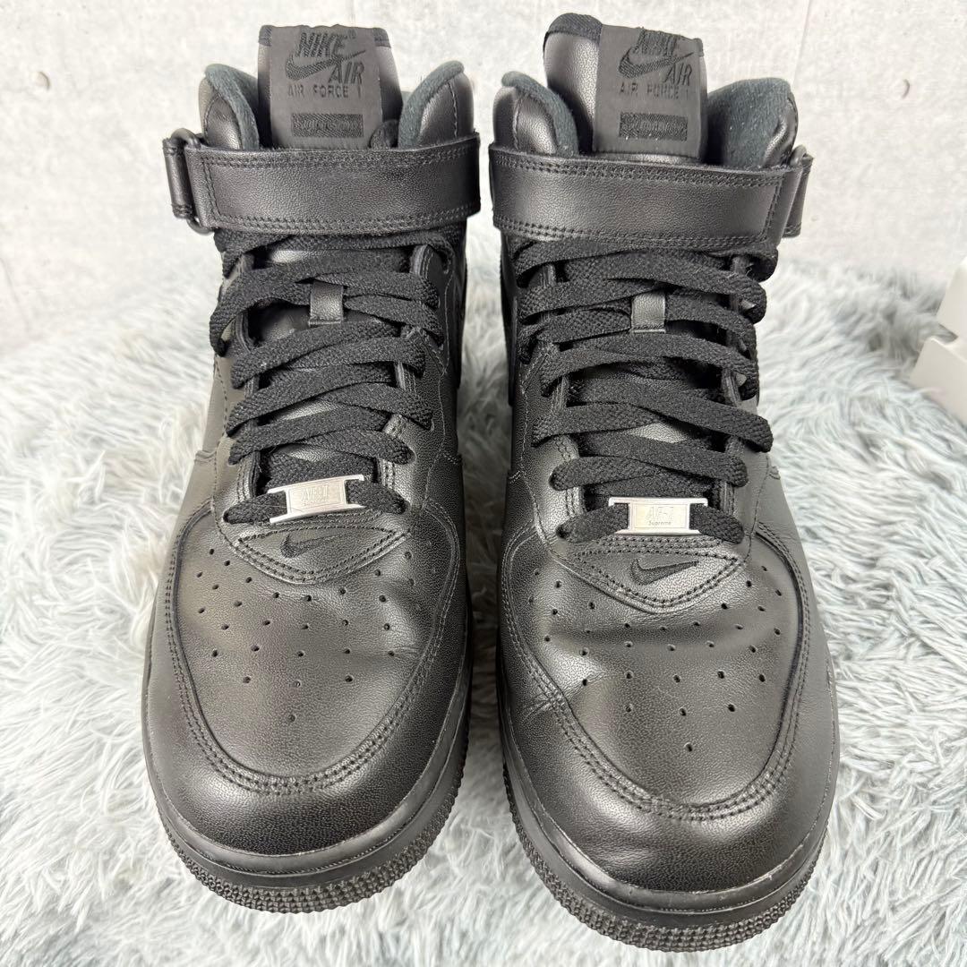 美品✨Nike × Supreme Air Force 1 MID 黒 28.5