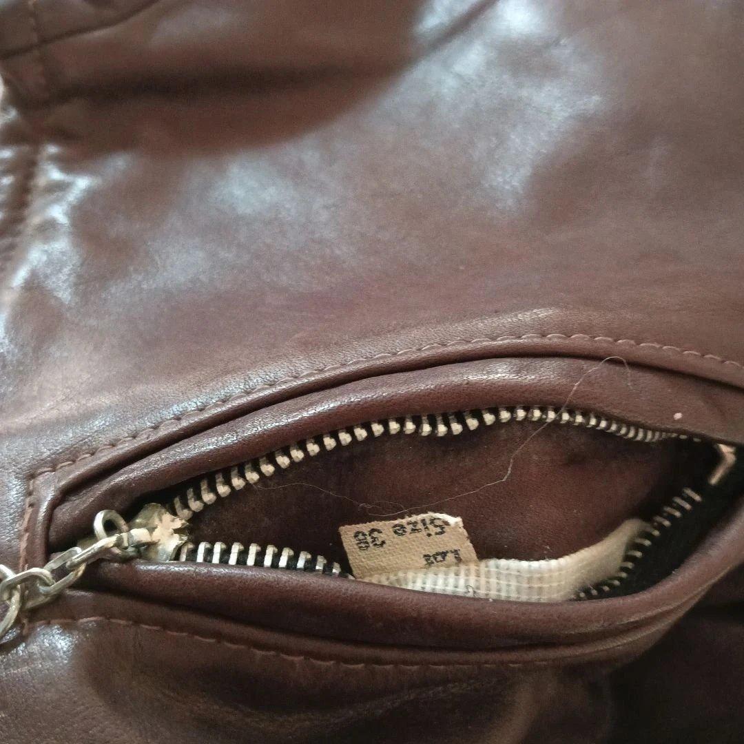 t*a様 Schott 定価18万　希少カラーシングルライダースジャケット ビン