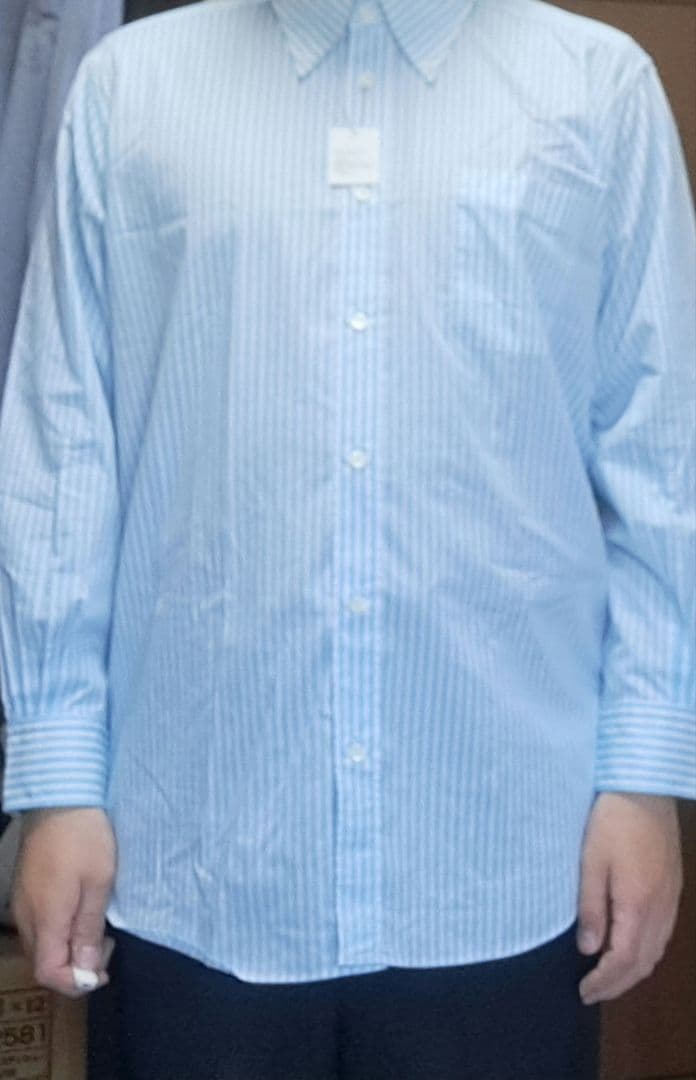 と*様 【新品未使用】　HERMES　セリエボタン　ストライプシャツ