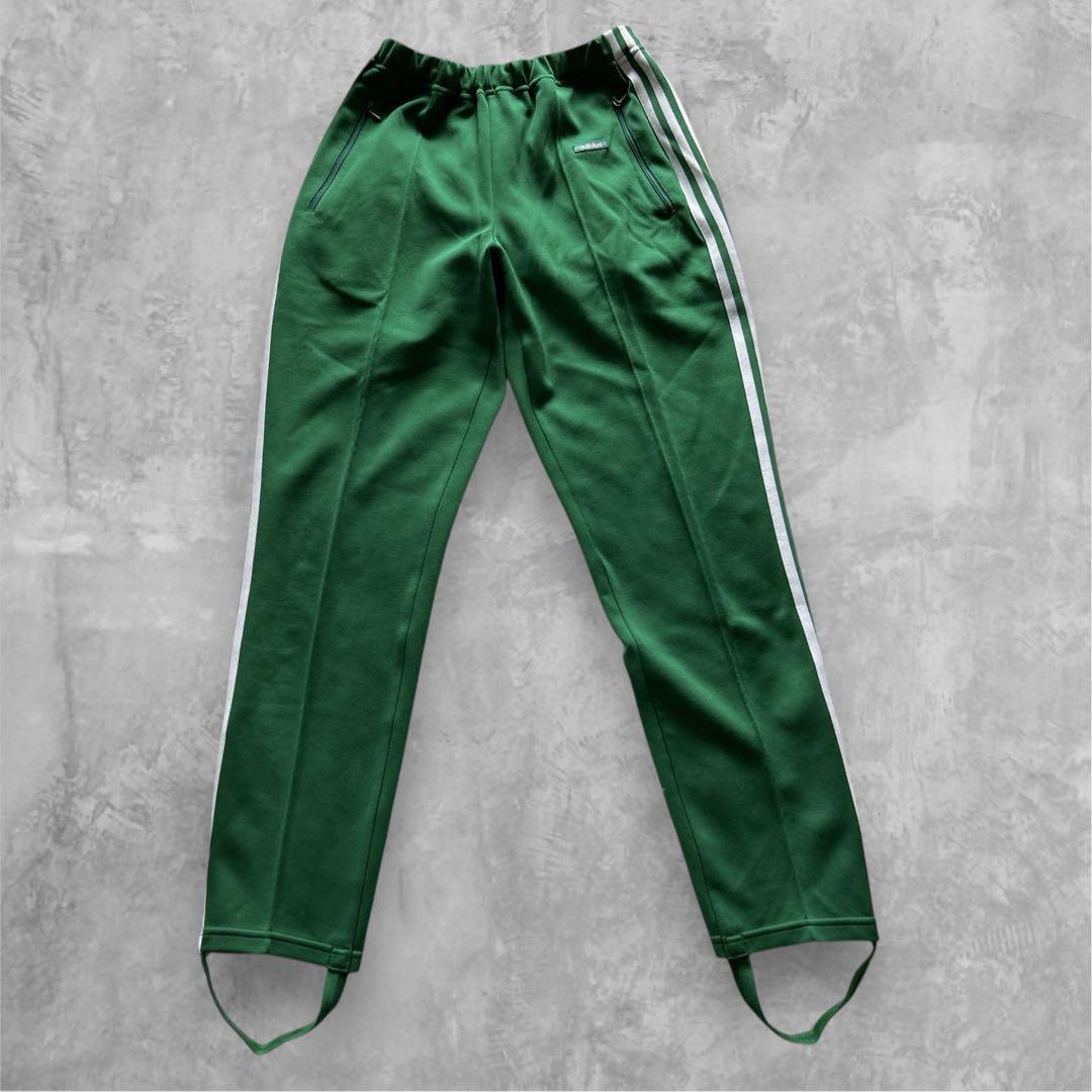 希少　70s アディダス 西ドイツ製 トラックパンツ 緑 5 デサント