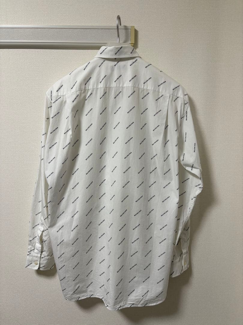BALENCIAGA ロゴプリント長袖シャツ　サイズ38