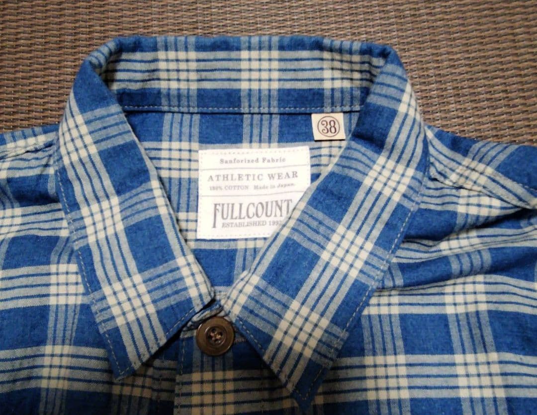 FULLCOUNTパラカチェックワークシャツサイズ38（M）