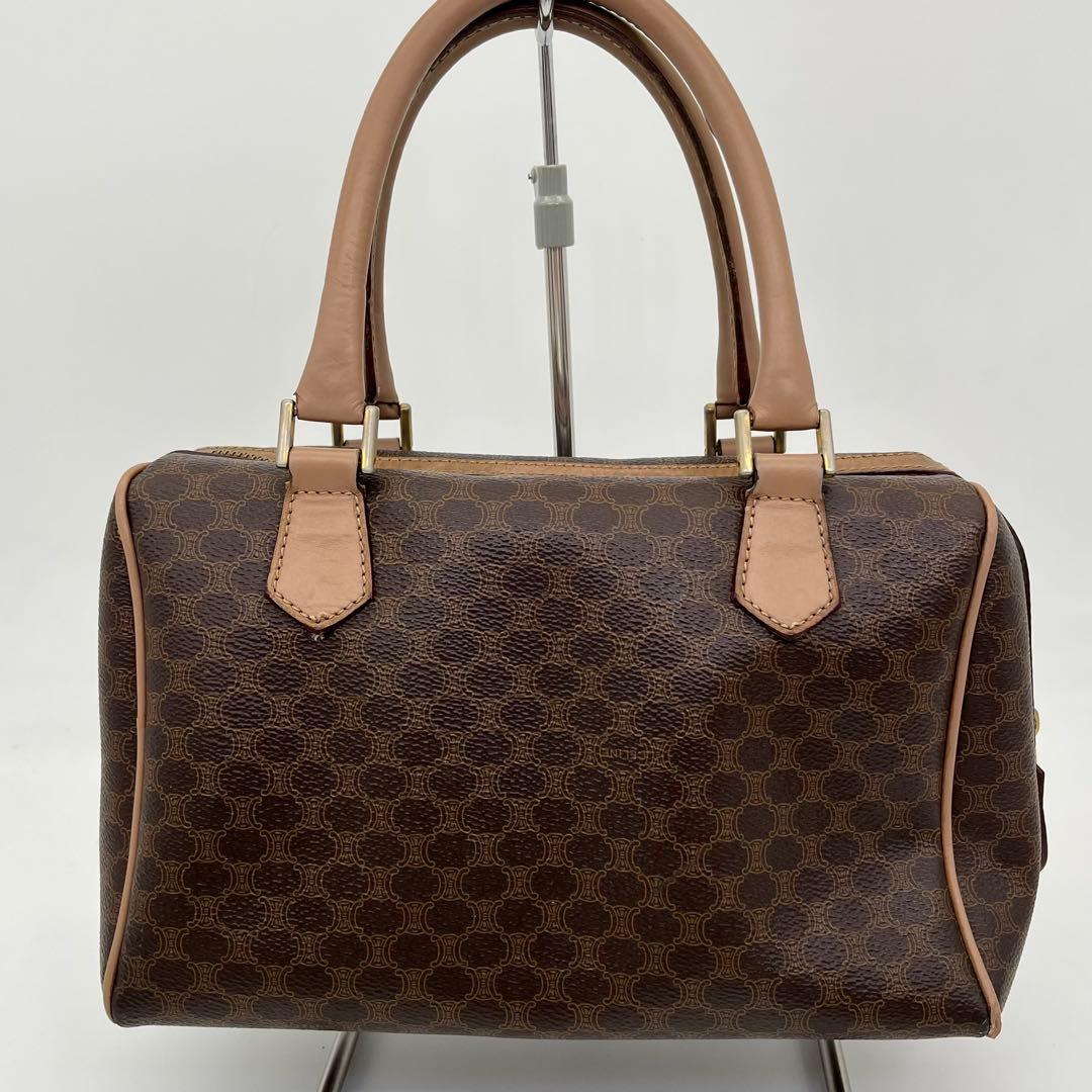 CELINE ハンドバッグ ミニボストン マカダム柄 トリオンフ ロゴ入 PVC