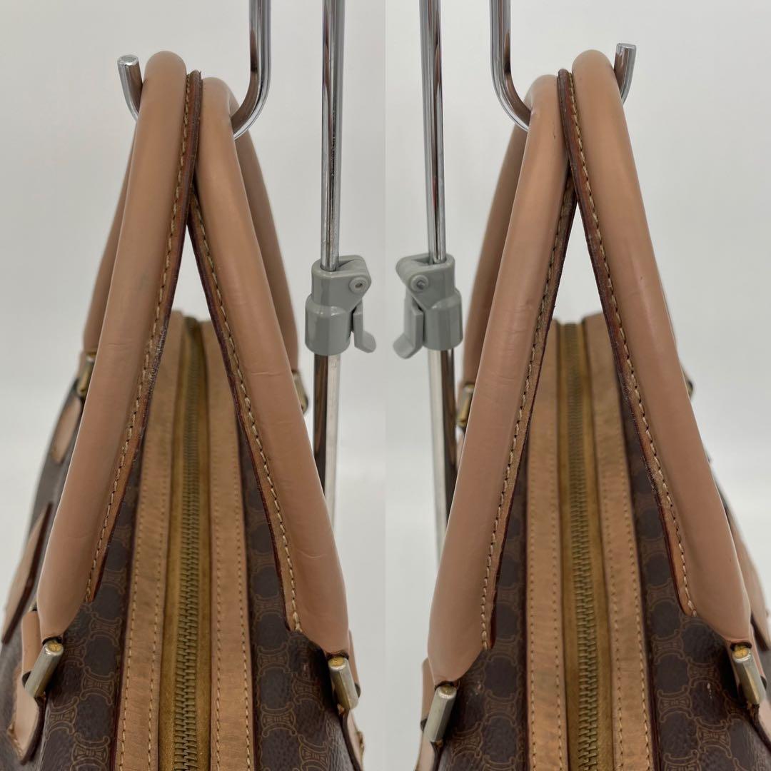 CELINE ハンドバッグ ミニボストン マカダム柄 トリオンフ ロゴ入 PVC