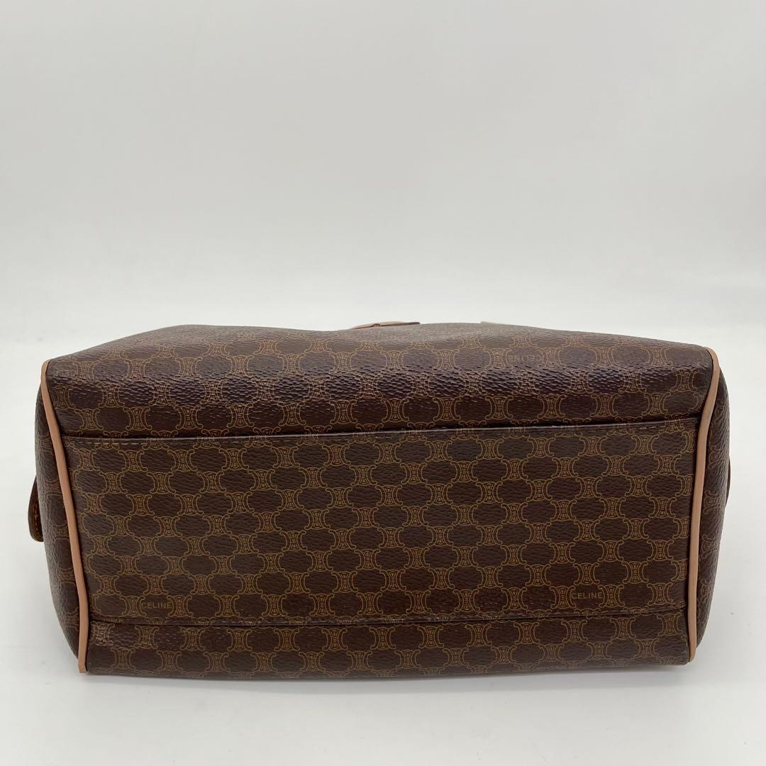 CELINE ハンドバッグ ミニボストン マカダム柄 トリオンフ ロゴ入 PVC