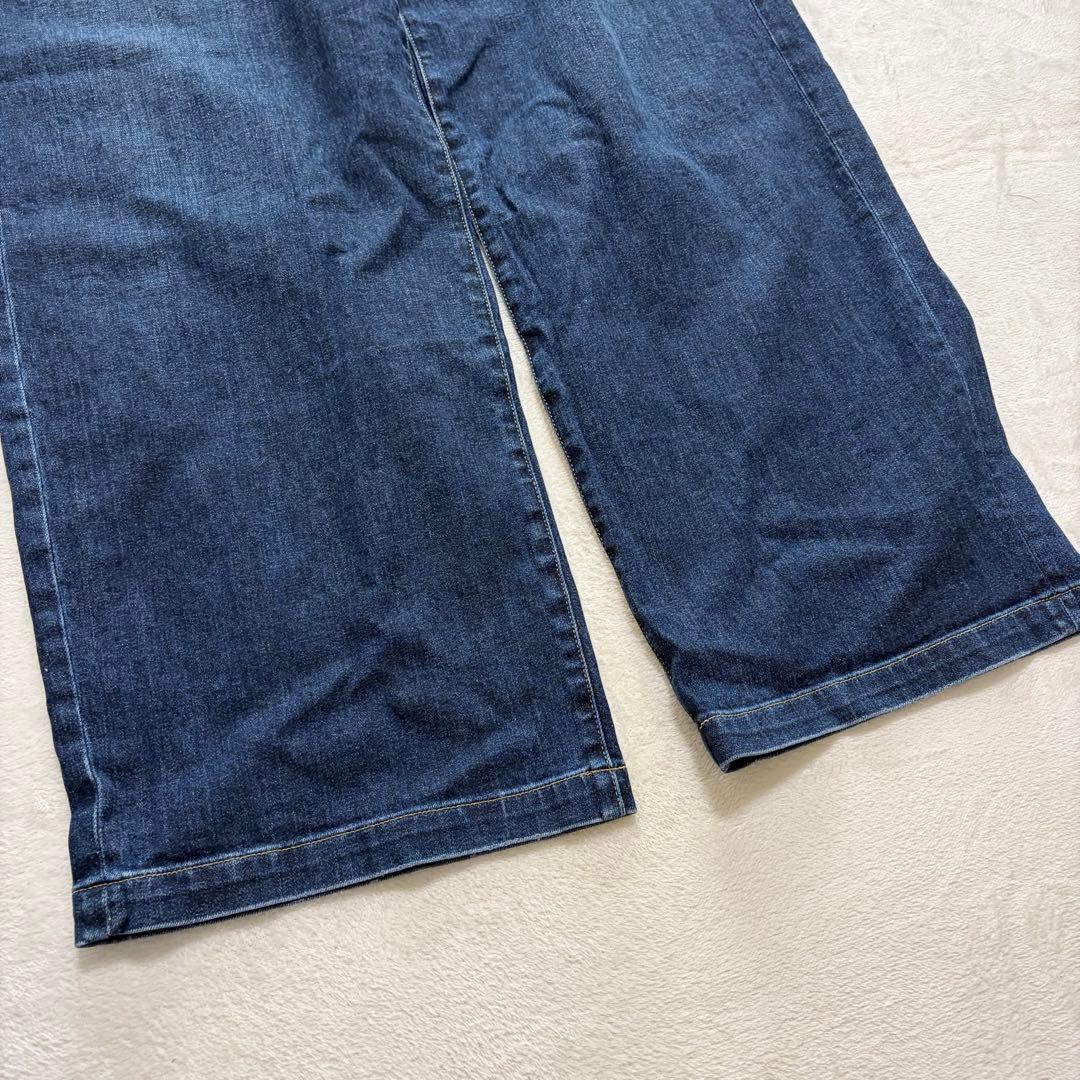 23区 DENIM ストレッチ ワイドパンツ デニム 大きいサイズ 46