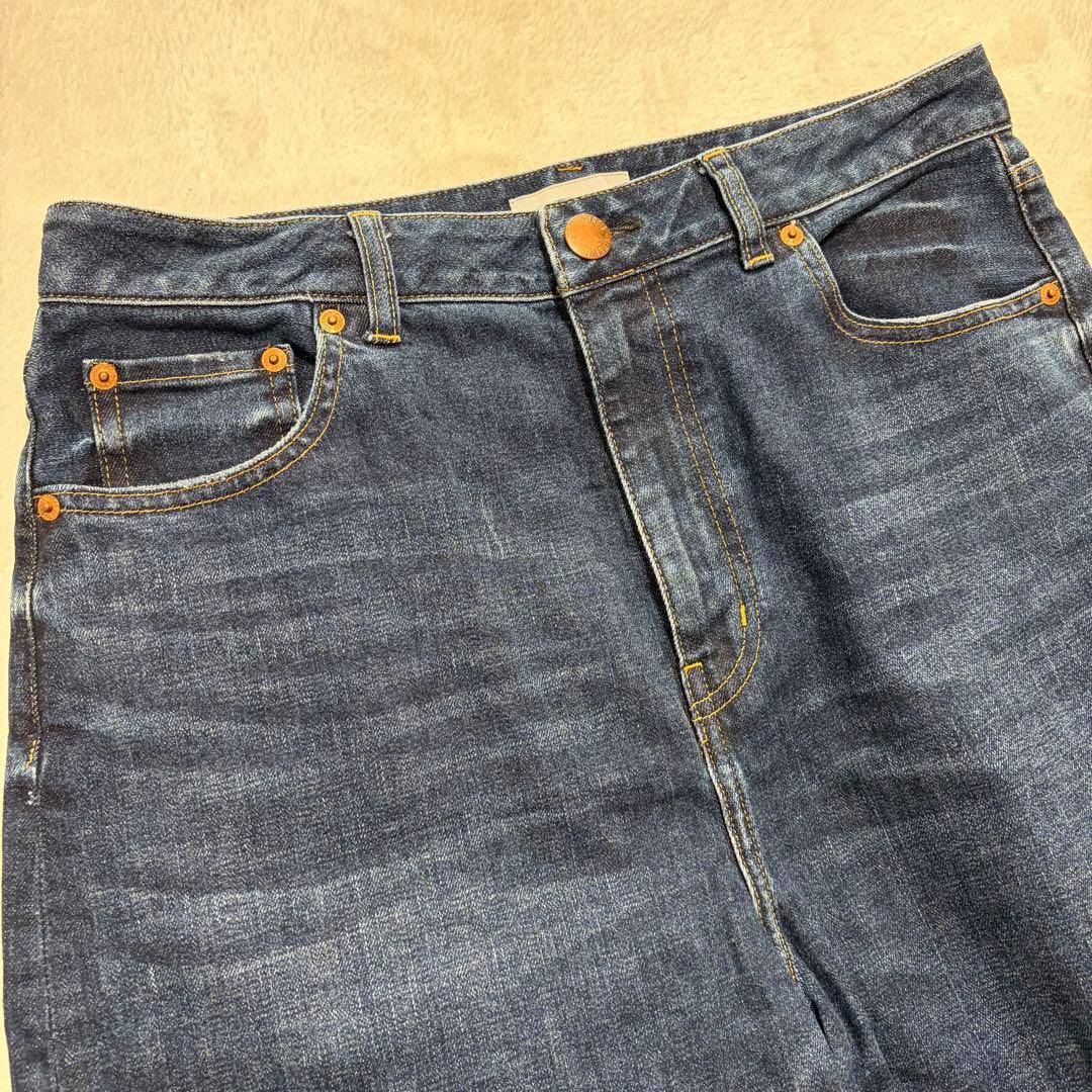 23区 DENIM ストレッチ ワイドパンツ デニム 大きいサイズ 46