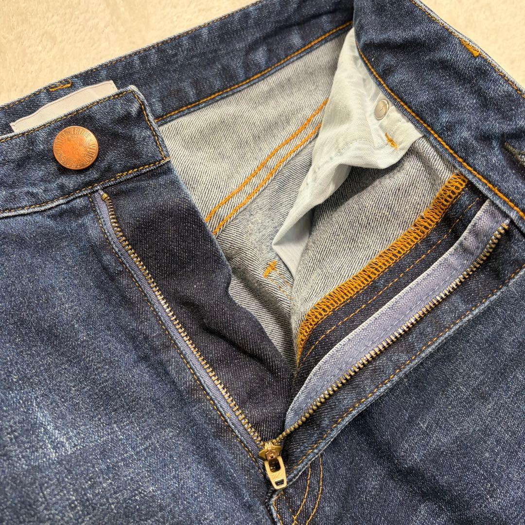 23区 DENIM ストレッチ ワイドパンツ デニム 大きいサイズ 46