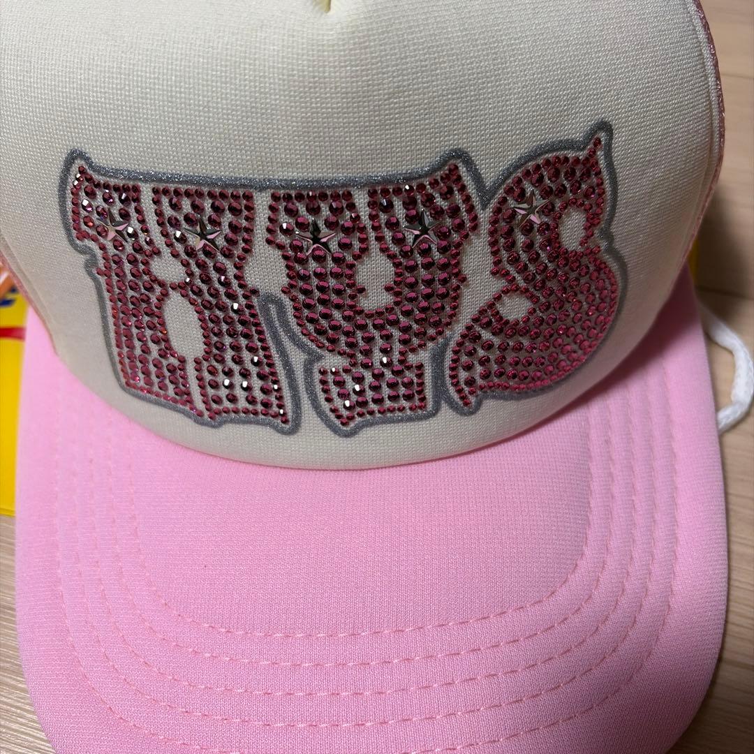 新品 HYSTERIC GLAMOUR メッシュキャップ ピンク ラインストーン