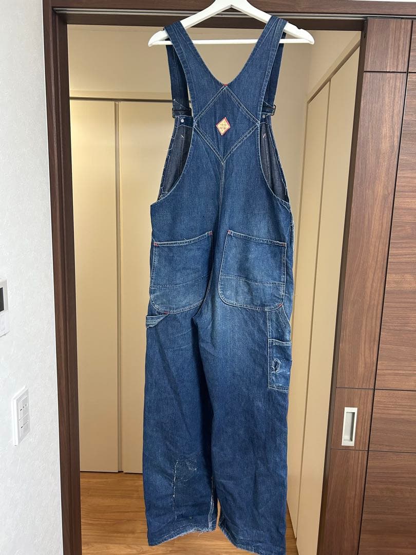 50s PAYDAYオーバーオール鬼ヒゲ縦落ち雰囲気抜群