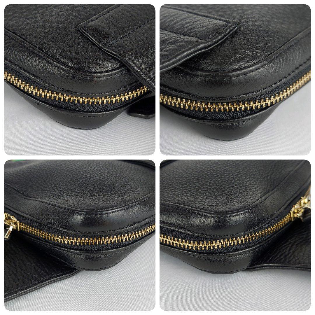 Paul Smith レザー ボディバッグ ブラック マルチストライプ