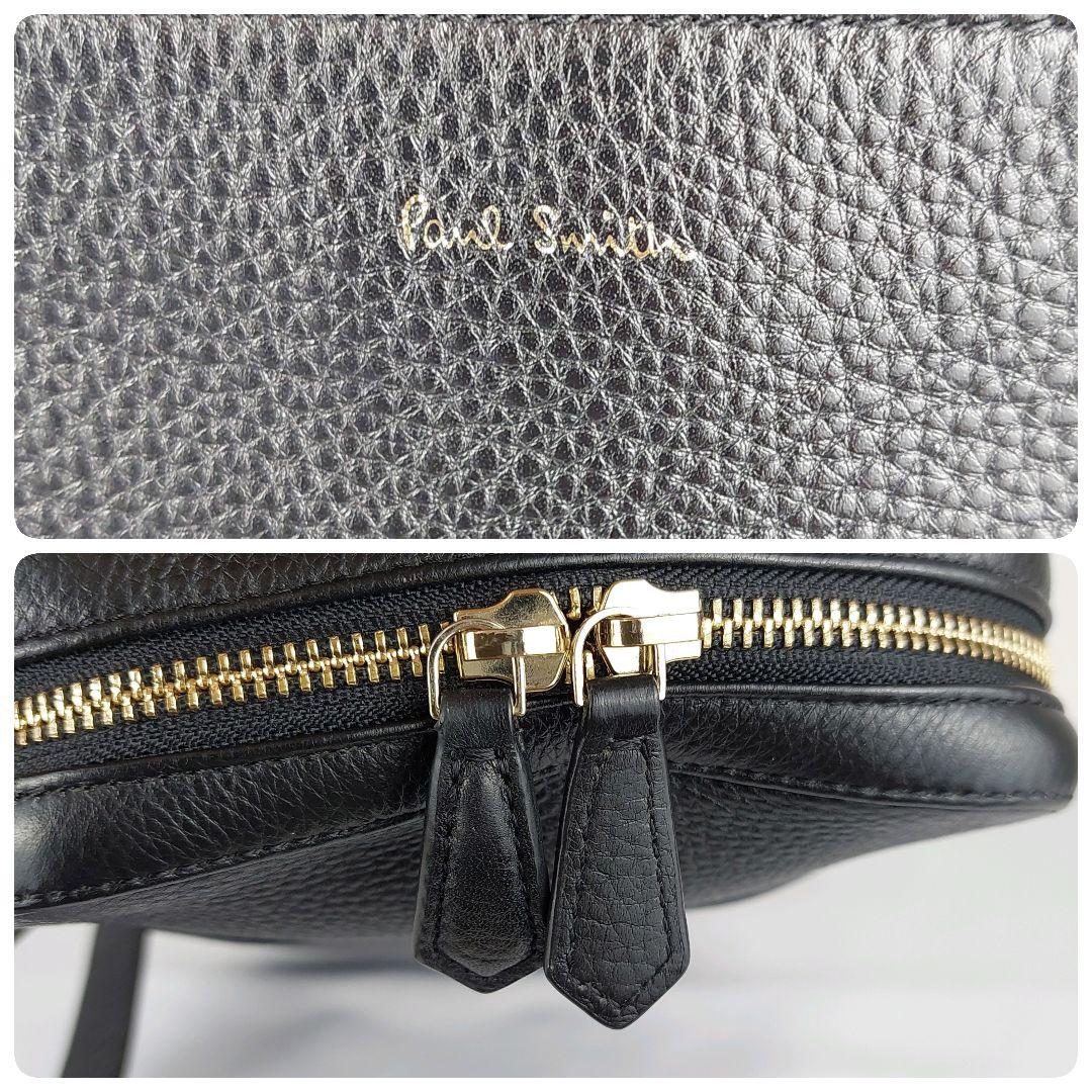 Paul Smith レザー ボディバッグ ブラック マルチストライプ