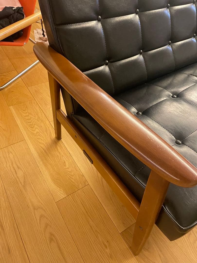 カリモク60 Kチェア 2シーター　座面ジャンク