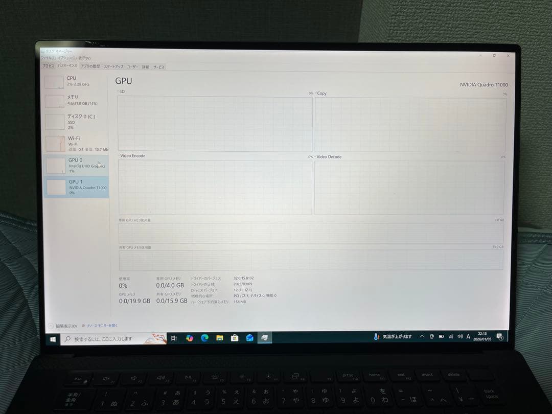 DELL Precision 5550 タッチパネル
