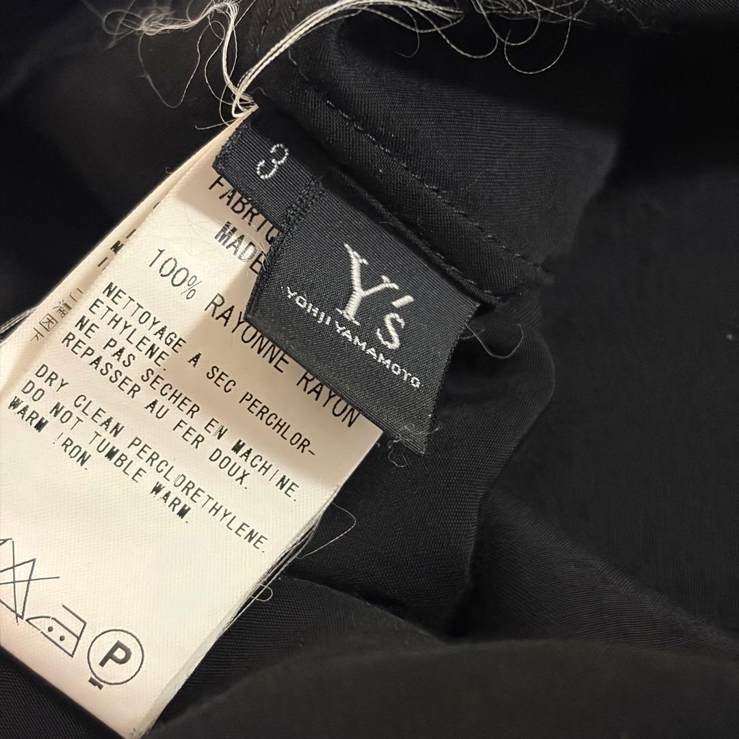 Y’s Yohji Yamamoto レーヨン ロングシャツ アシンメトリー