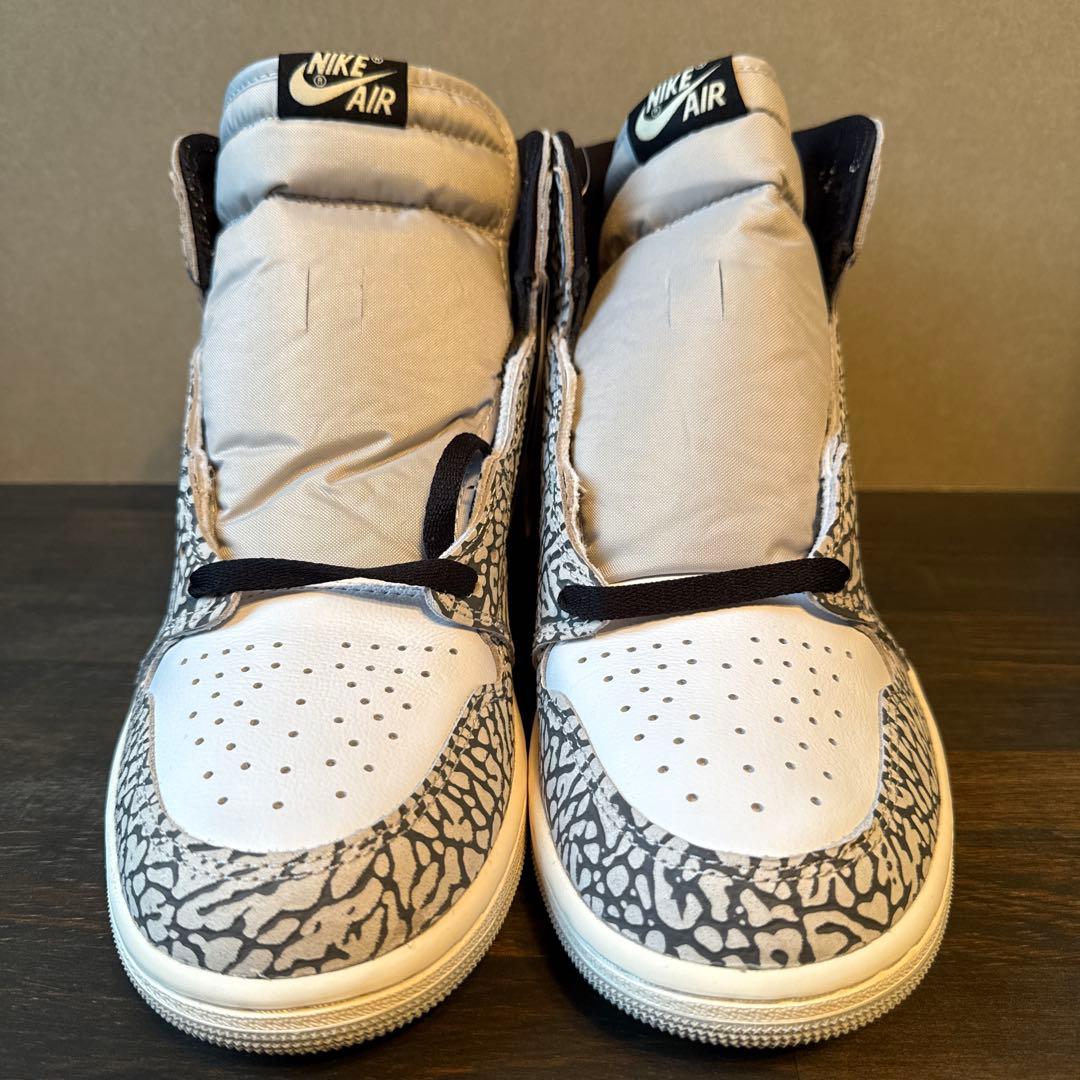 【新品未使用】エアジョーダン1ホワイトセメント