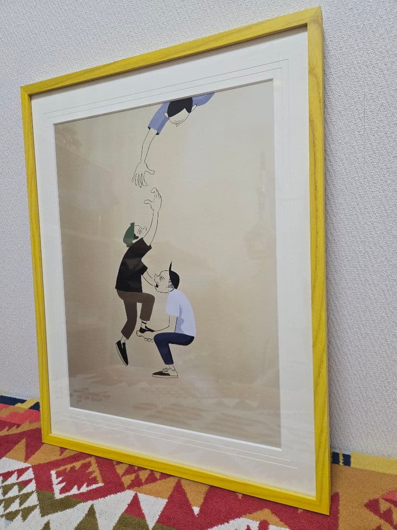 H*e様 花井祐介　ポスター　シルクスクリーン yusuke hanai 額縁付