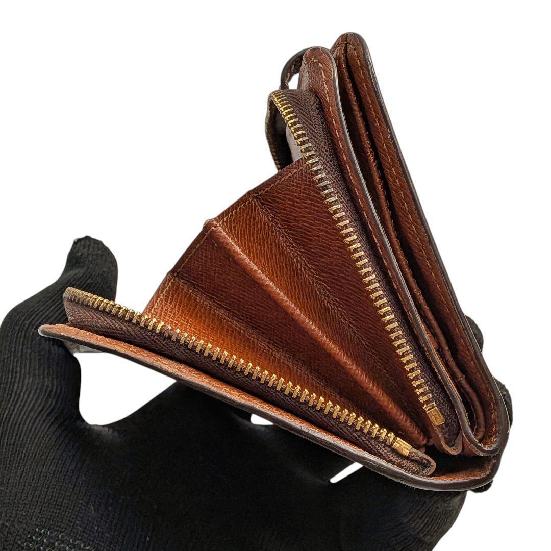 美品 ルイヴィトン モノグラム コンパクトジップ 折り財布 971