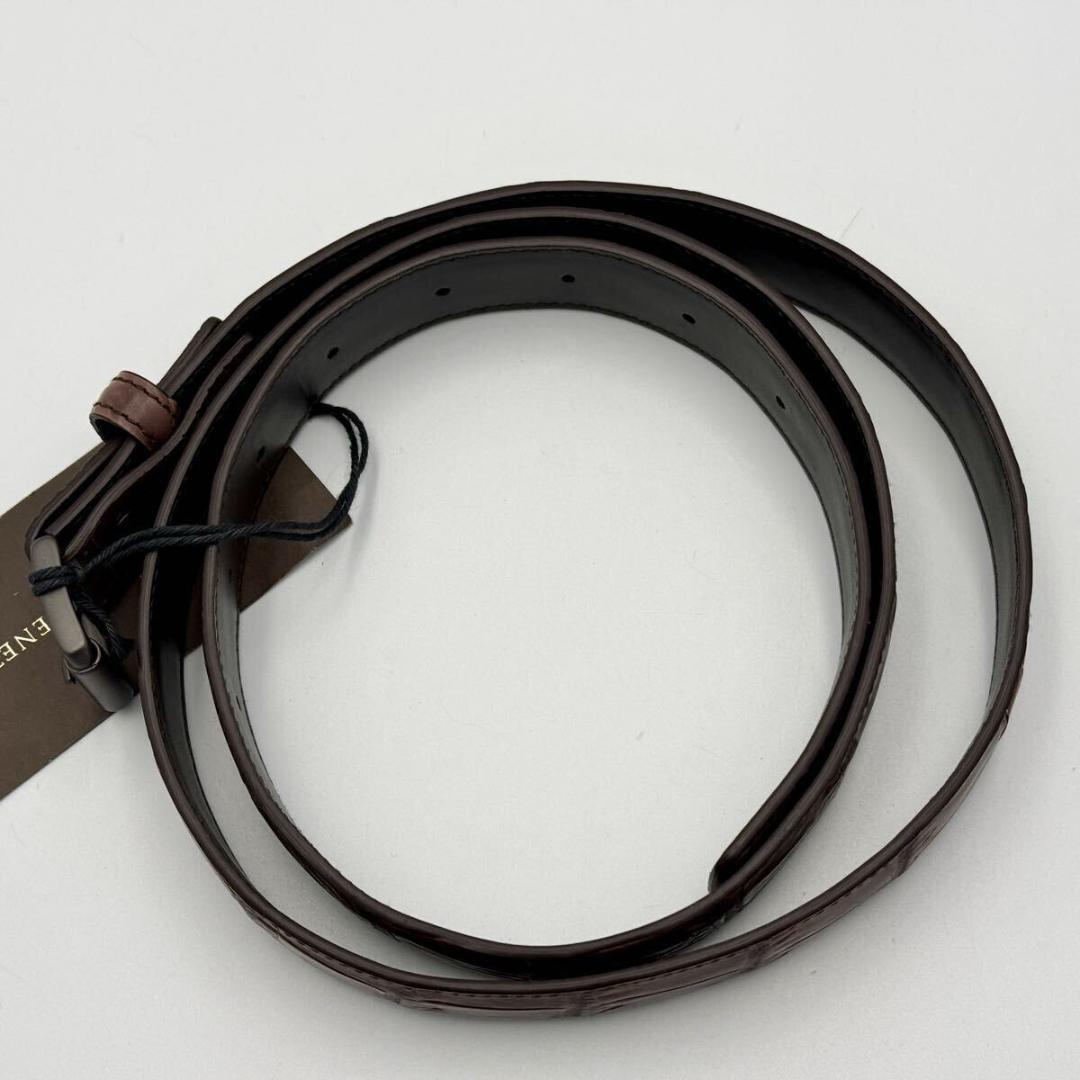 未使用 ボッテガヴェネタ クロコダイル ベルト ブラウン系 メンズ SS032