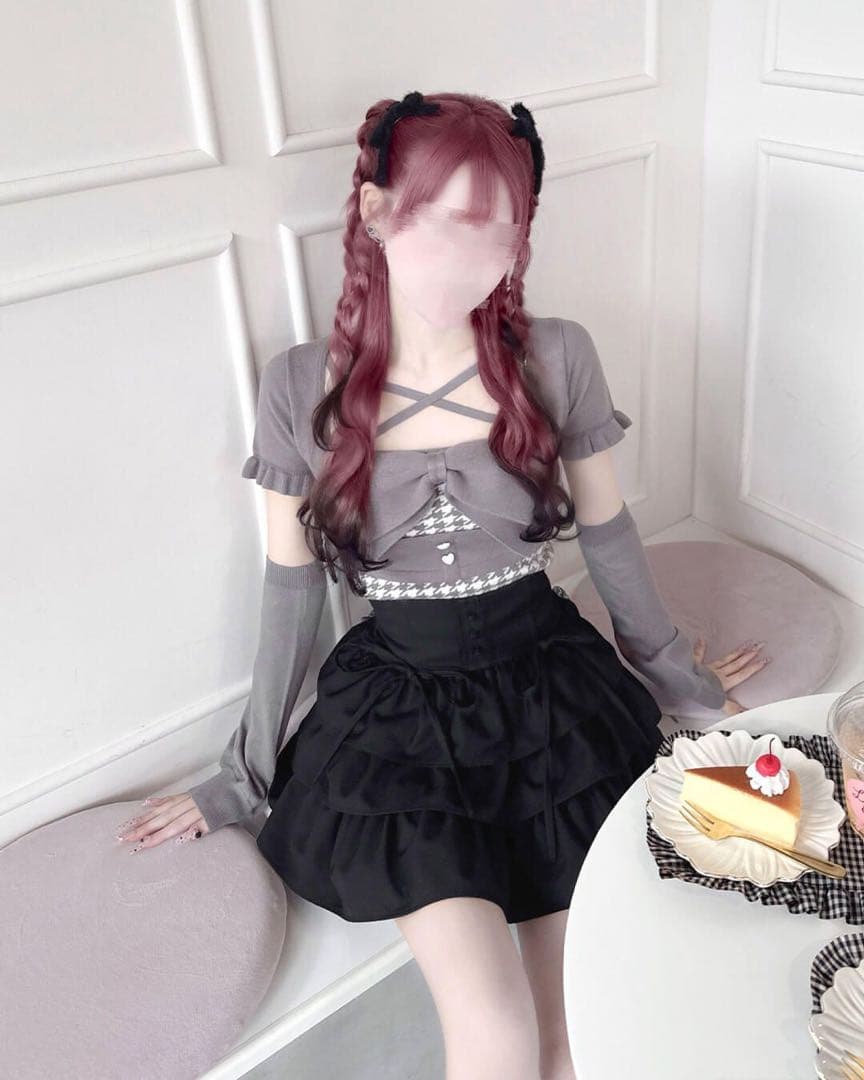 【新品タグ付き】HONEY MEW ビッグリボンアンサンブルトップス