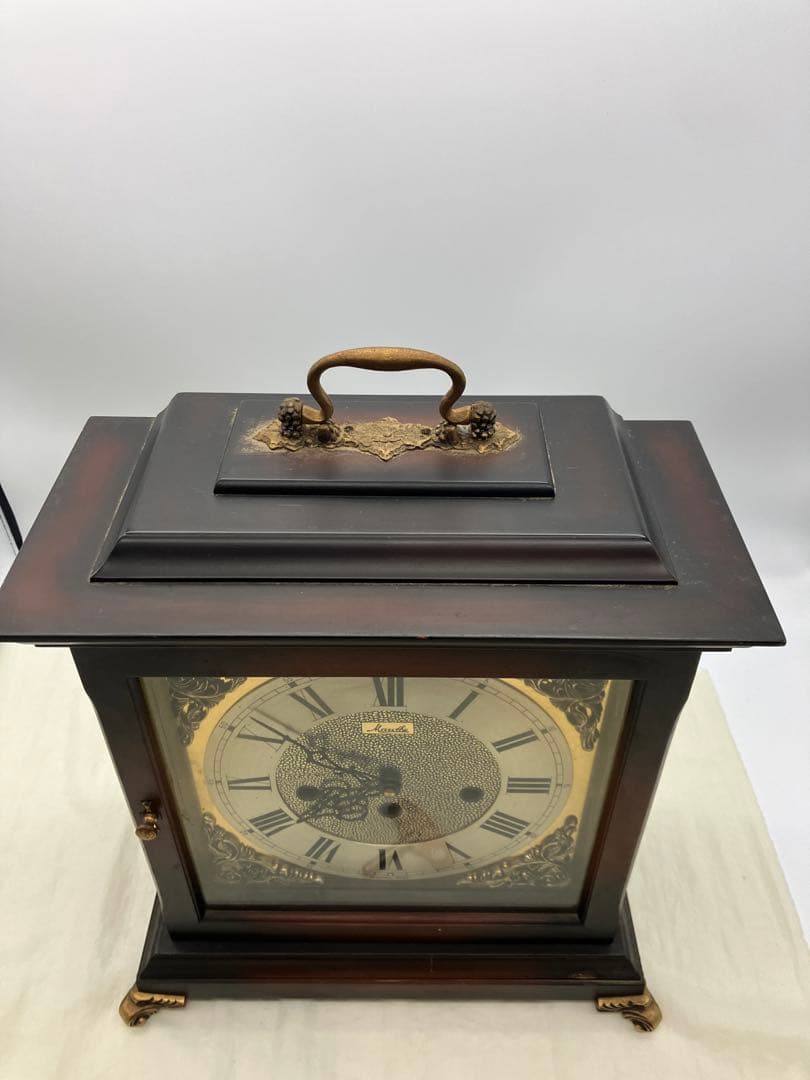 動作品ドイツ MAUTHE社ゼンマイ式置時計 15分ウエストミンスターチャイム