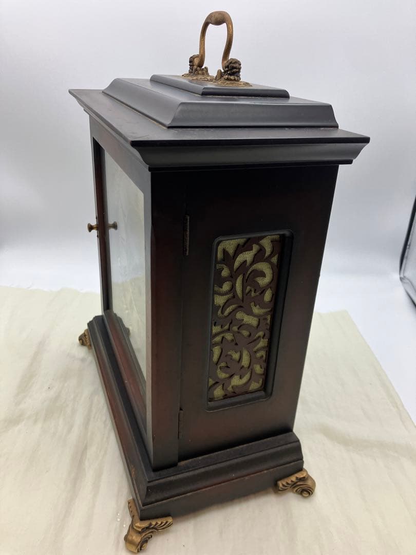 動作品ドイツ MAUTHE社ゼンマイ式置時計 15分ウエストミンスターチャイム