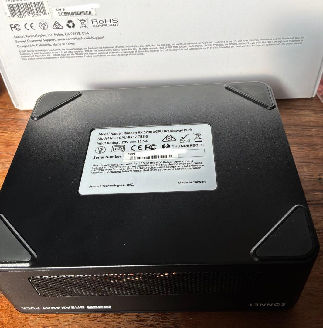 その他 Sonnet eGPU Breakaway Puck Radeon RX5700
